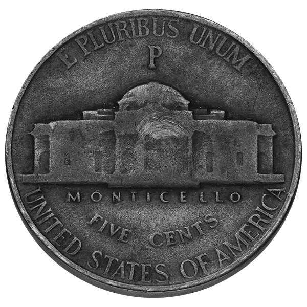 WAR NICKEL (MEASURED IN PIECES) - Reverse