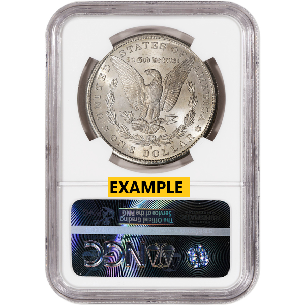 1880-S MORGAN SILVER DOLLAR NGC BU G.T. MORGAN LABEL - Reverse