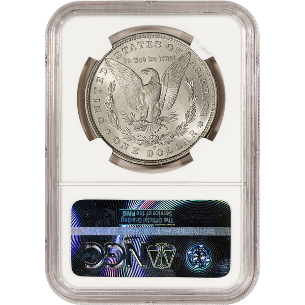 1881-O MORGAN SILVER DOLLAR NGC BU G.T. MORGAN LABEL - Reverse