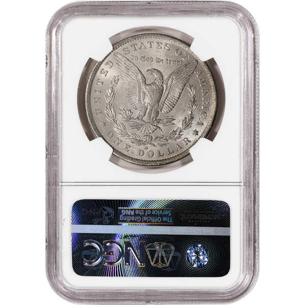 1883-O MORGAN SILVER DOLLAR NGC BU G.T. MORGAN LABEL - Reverse