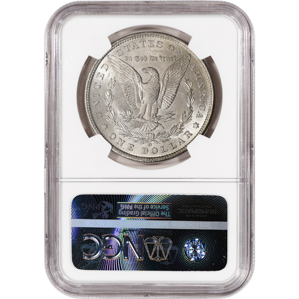 1884-O MORGAN SILVER DOLLAR NGC BU G.T. MORGAN LABEL - Reverse
