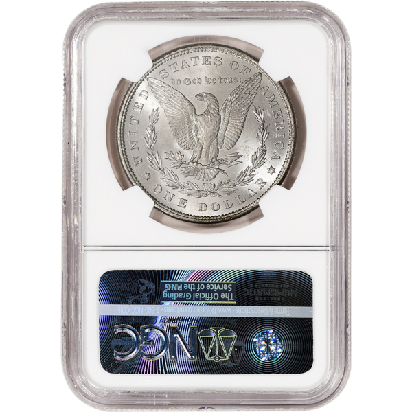 1885 MORGAN SILVER DOLLAR NGC BU G.T. MORGAN LABEL - Reverse