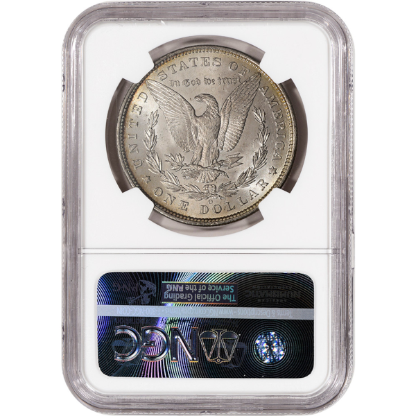 1885-O MORGAN SILVER DOLLAR NGC BU G.T. MORGAN LABEL - Reverse