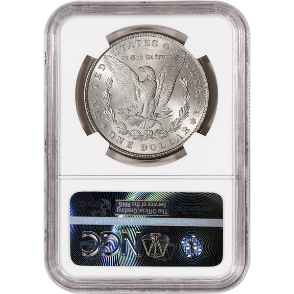 1886 MORGAN SILVER DOLLAR NGC BU G.T. MORGAN LABEL - Reverse