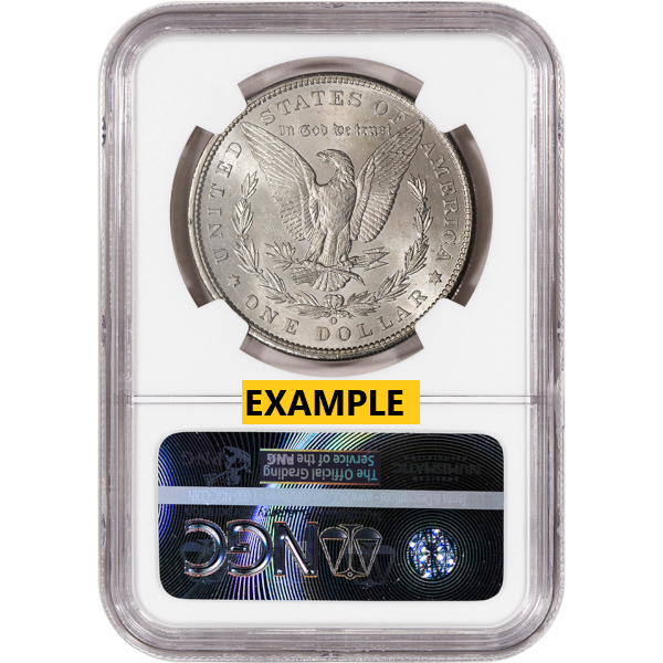 1899-O MORGAN SILVER DOLLAR NGC BU G.T. MORGAN LABEL - Reverse