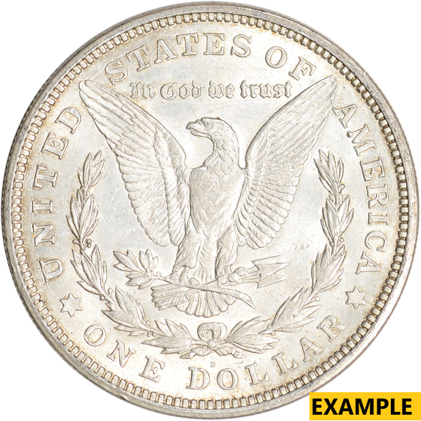 1921 $1 SILVER MORGAN D AU - Reverse