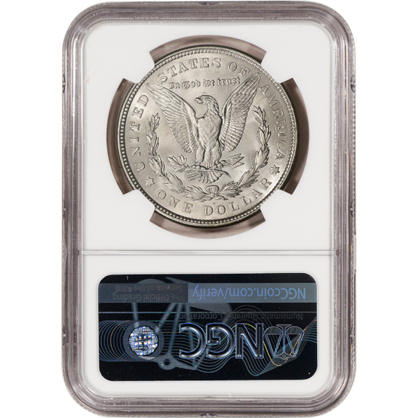 1921-D MORGAN SILVER DOLLAR NGC BU G.T. MORGAN LABEL - Reverse