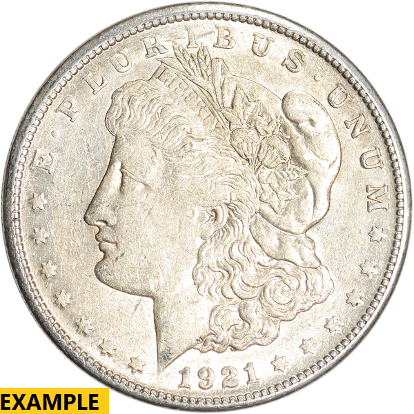 1921 $1 SILVER MORGAN S AU - Obverse