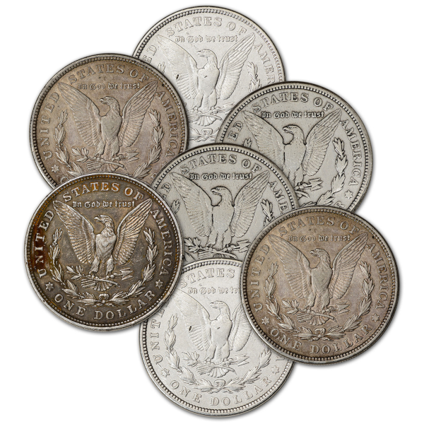 AMERICAN SILVER DOLLAR 1921 MORGAN CLEANED OR EXCESSIVE WEAR - Reverse