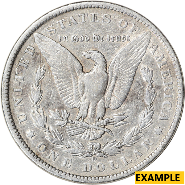 AMERICAN SILVER MORGAN DOLLAR VERY GOOD DETAILS - Reverse