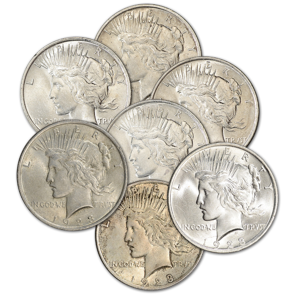 1923 $1 U.S. SILVER PEACE AU - Obverse