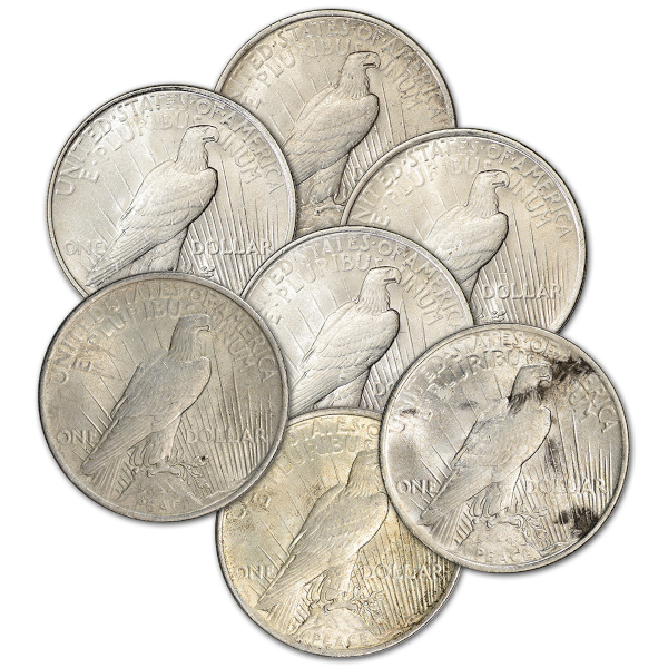 1923 $1 U.S. SILVER PEACE AU - Reverse