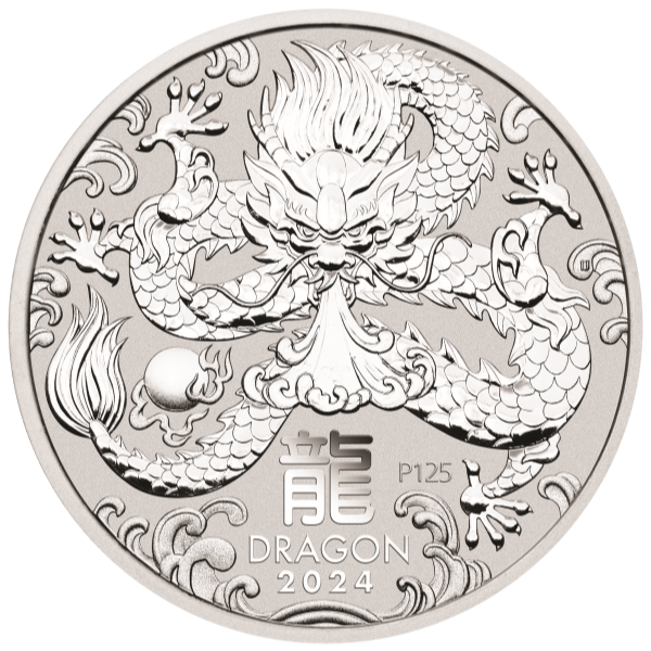 2024 1 OZ PERTH MINT SILVER DRAGON (LUNAR SERIES) - Obverse