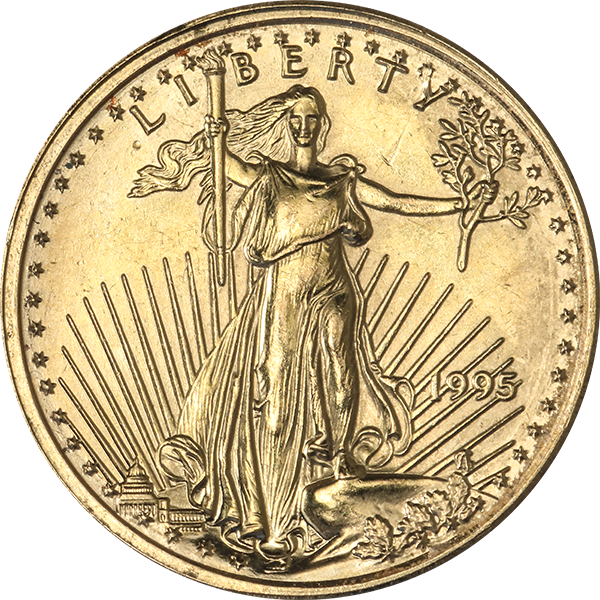 1/10 OZ AMERICAN GOLD EAGLE SCRUFFY - Obverse