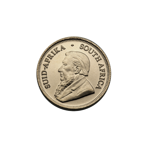 2014 South African Krugerrand 1/10 oz gold coin obverse, featuring Paul Kruger portrait with “Suid-Afrika” and “South Africa