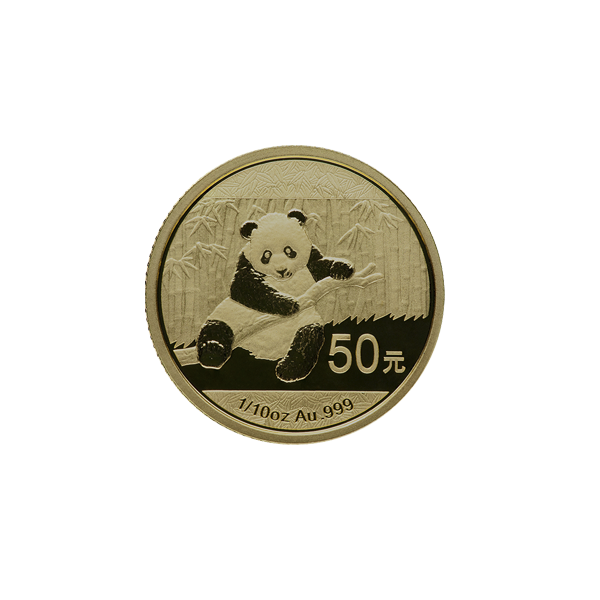 1/10 OZ CHINESE GOLD PANDA Reverse
