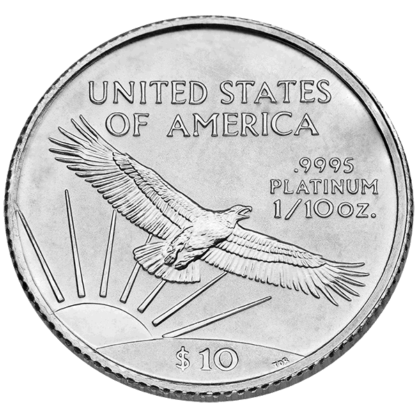 1/10 OZ. PLATINUM EAGLE - Reverse
