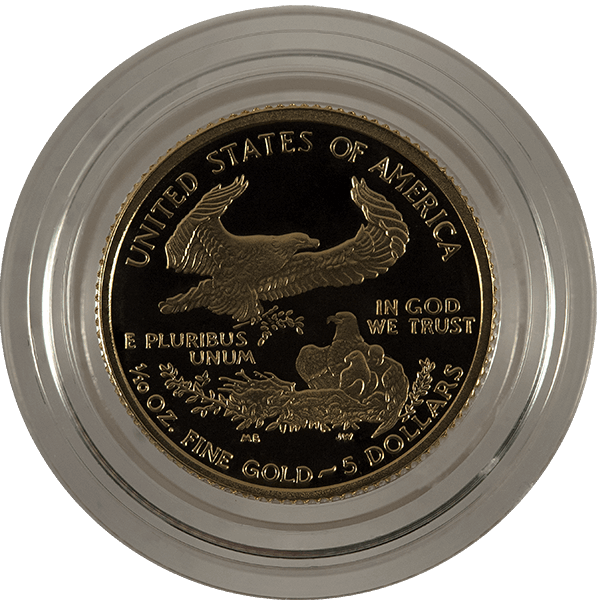 1/10 OZ AMERICAN GOLD EAGLE PROOF (CAPS OR SLABS) - Reverse