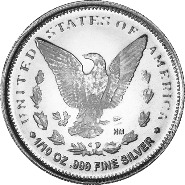 1/10 OZ SILVER ROUND MORGAN - Reverse