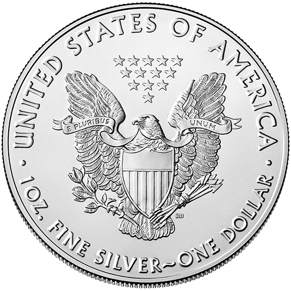2019 1 OZ AMERICAN SILVER EAGLE - Reverse